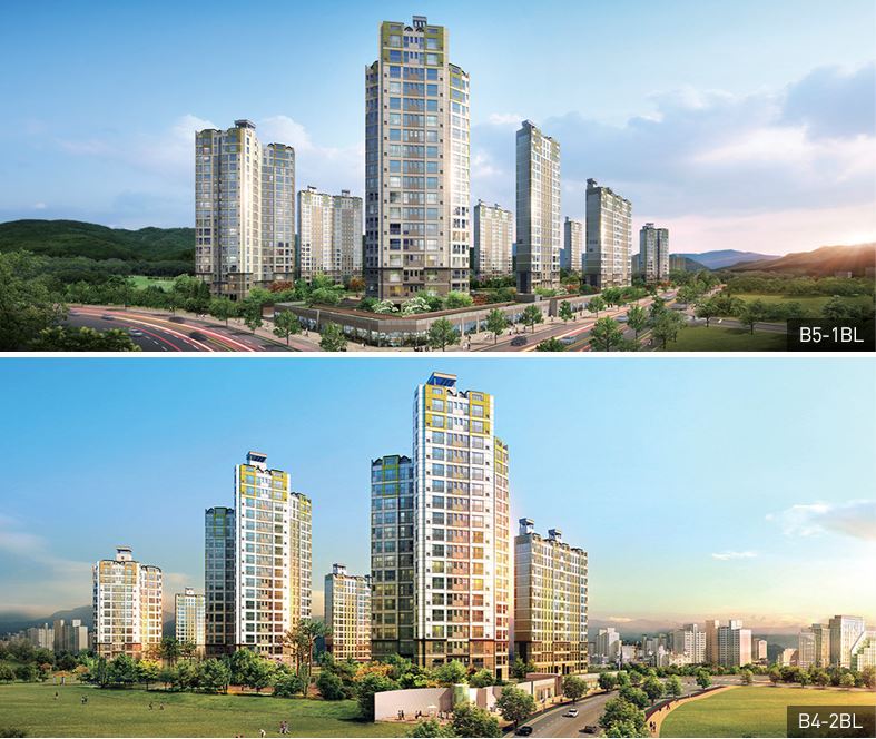 포항아이유쉘 아파트 전경도